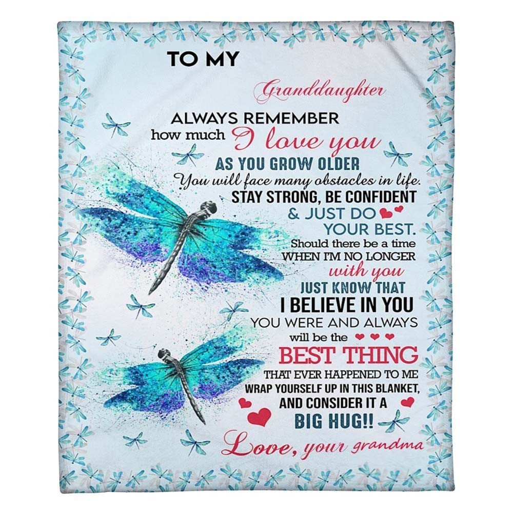 Grandma To Granddaughter, Always Remember How Much I Love You, Flannel Blanket-Jessemade AU