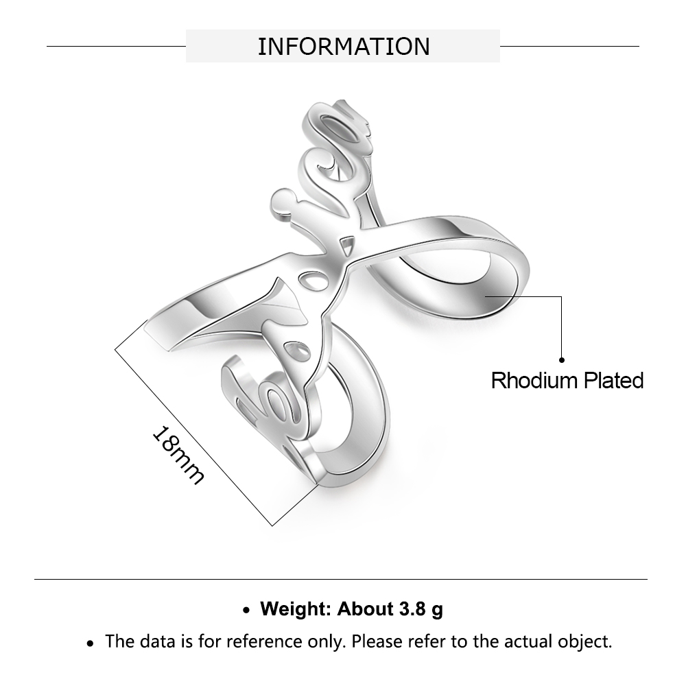 Personalised Ring Custom 1 Name Ring Best Gift For Women-Jessemade AU