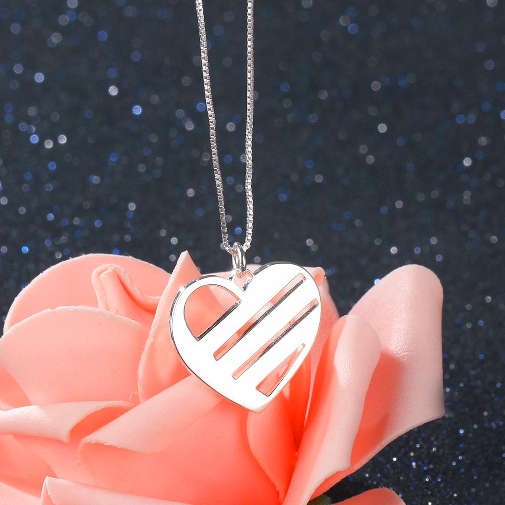Persoalized Heart Neclace with 3 Names For Mom-Jessemade AU