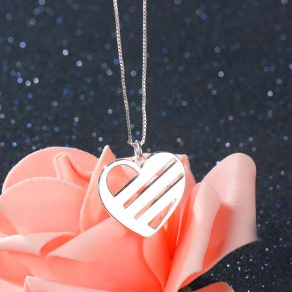 Persoalized Heart Neclace with 3 Names For Mom-Jessemade AU