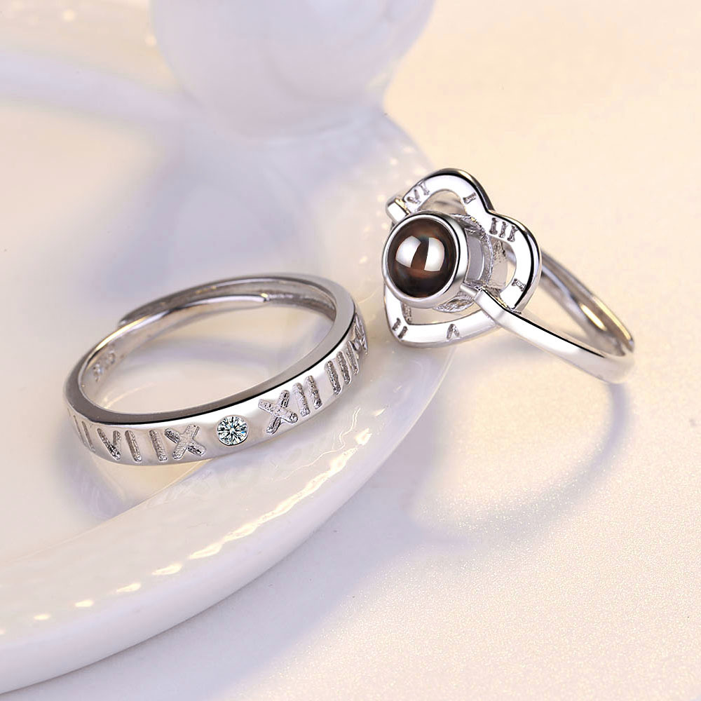 Personalised 100 Languages Projection Necklace Engraved  " I LOVE YOU" Heart Necklace Gifts For Her-Jessemade AU