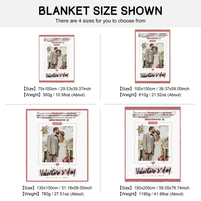 Personalised Couple Blanket Engrave Photo "I became yours and you became mine" Sweet Gift For Her-Jessemade AU