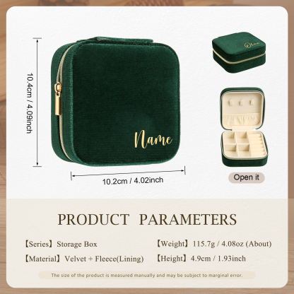 Personalised Name Jewelry Storage Box Custom Travel Jewelry Box Gifts for Ladies Girls-Jessemade AU