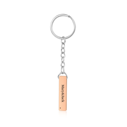 2 PCS Couple Keychain Set Customised with Texts & Birthstones Keychain Crown Gift for Couples-Jessemade AU