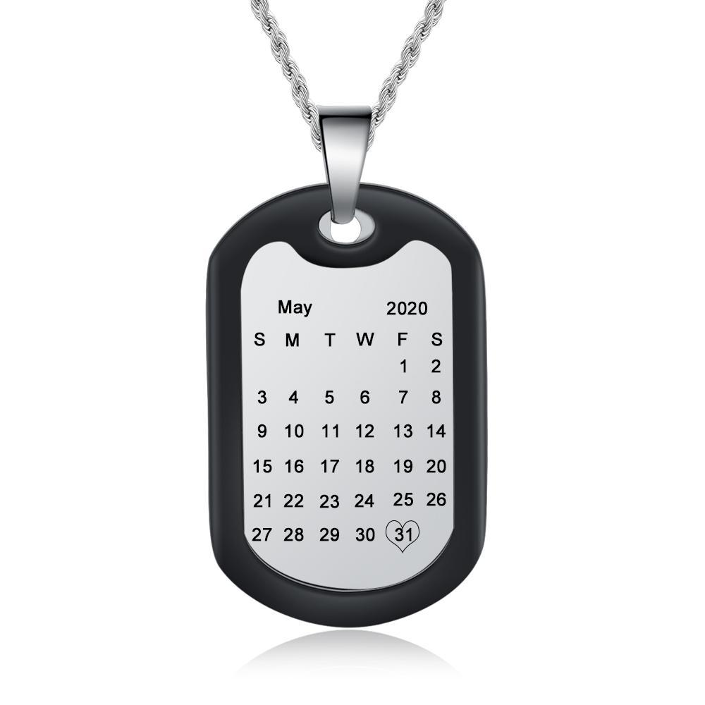 Personalised Date Necklace Custom 1 Photo Necklace Gifts For Him-Jessemade AU