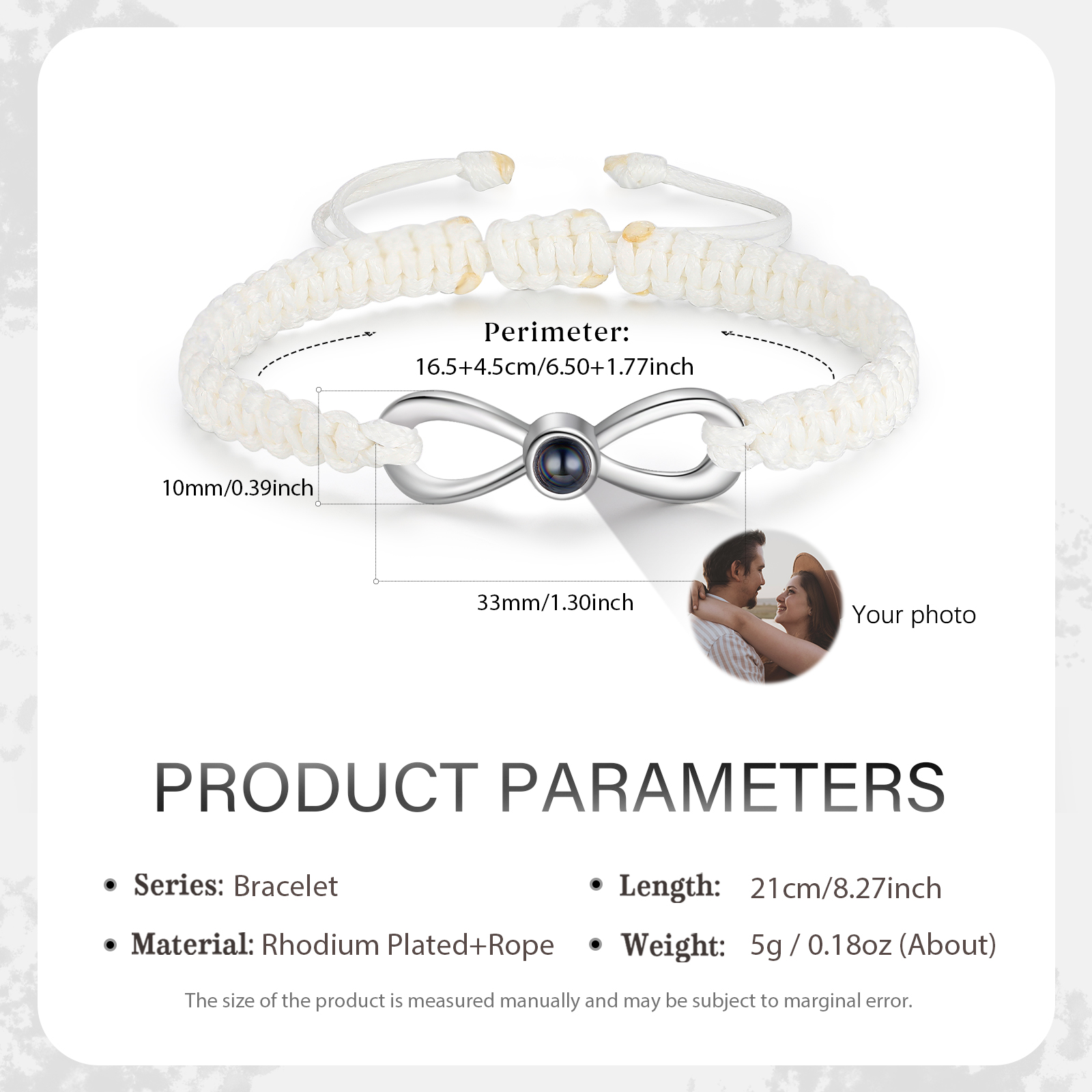 Personalised Projection Bracelet Custom Photo Bracelet Adjustable Bracelet Creative Gift for Her-Jessemade AU