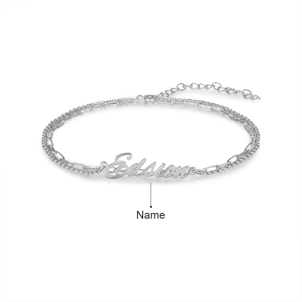 Personalised Bracelet Custom 1 Name Bracelet Gift For Women
