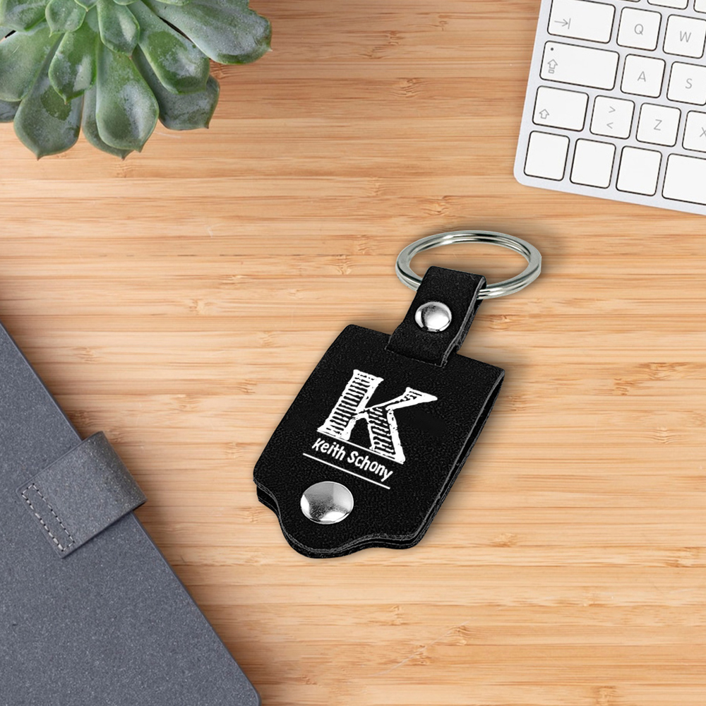 Personalised Photo Keychain Customised Name & Text & Letter Leather Keyring Gifts for Couples/Friends-Jessemade AU