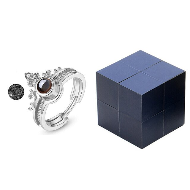 Personalised 100 Languages Projection Ring Engraved  " I LOVE YOU" Ring Gifts For Her-Jessemade AU