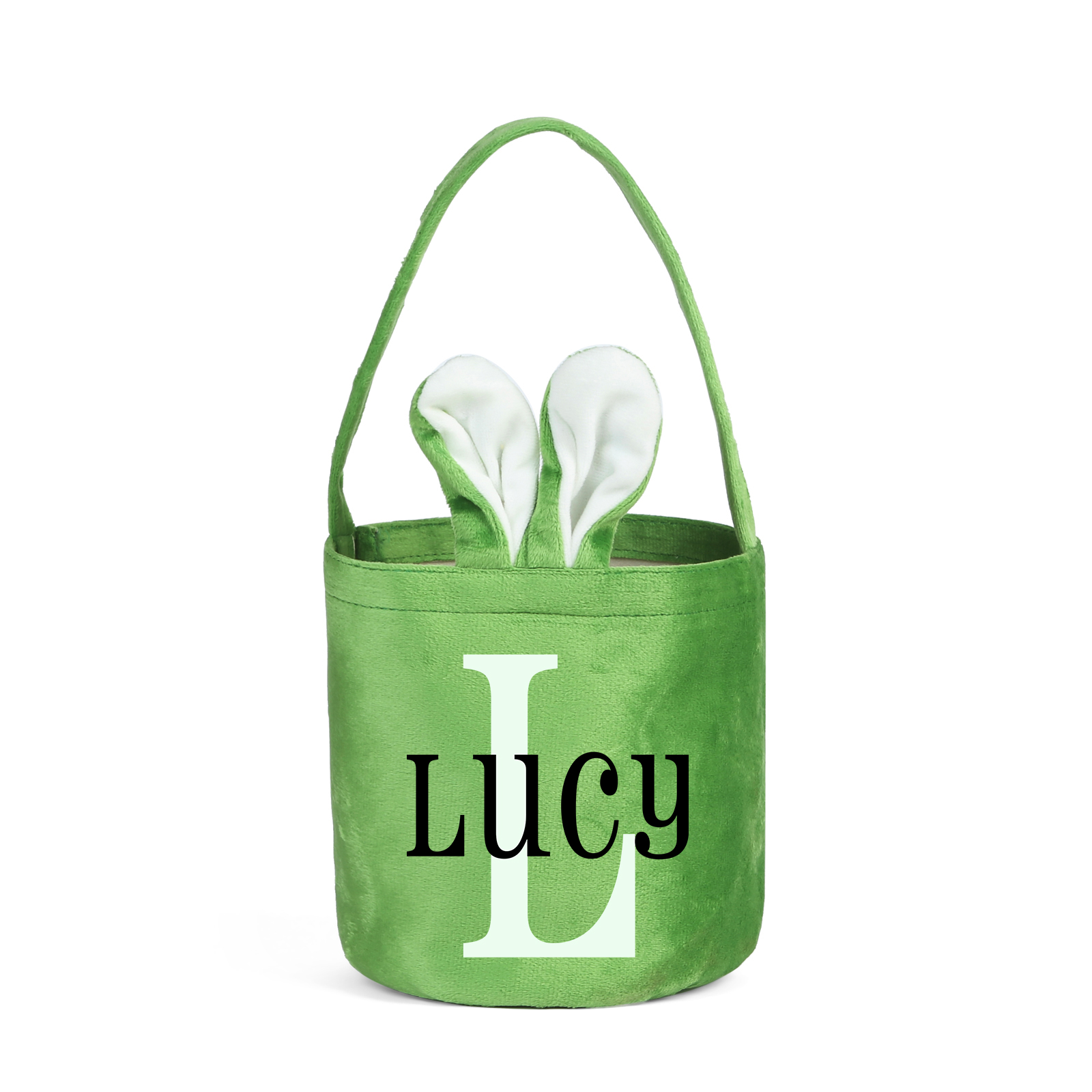 Personalised Bunny Tote Bag Custom Name & Letter Bunny Basket Bucket Bag Easter Gifts-Jessemade AU