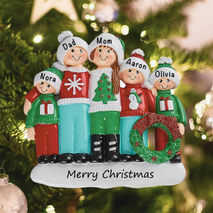 Personalised Family Christmas Ornament Custom 4 Names Hanging Ornament Gifts For Family-Jessemade AU