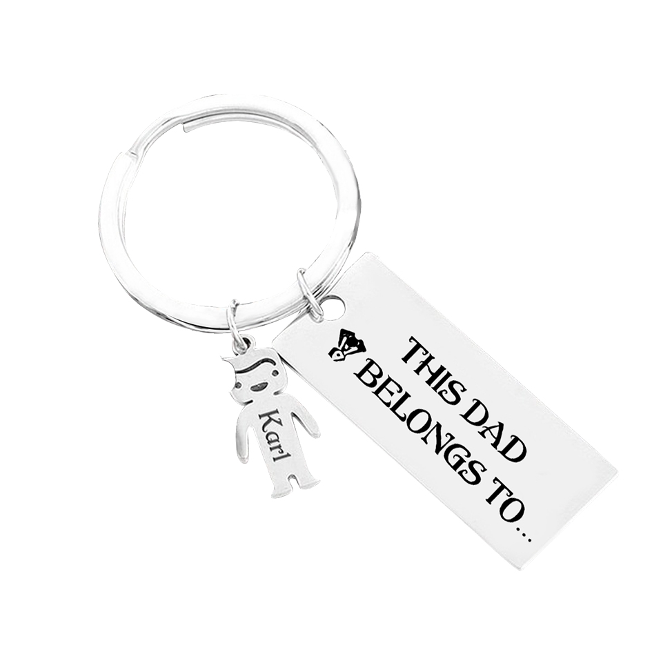 1 Name-Personalised 1 Child's Name Keychain Gift for Mum Dad-Jessemade AU