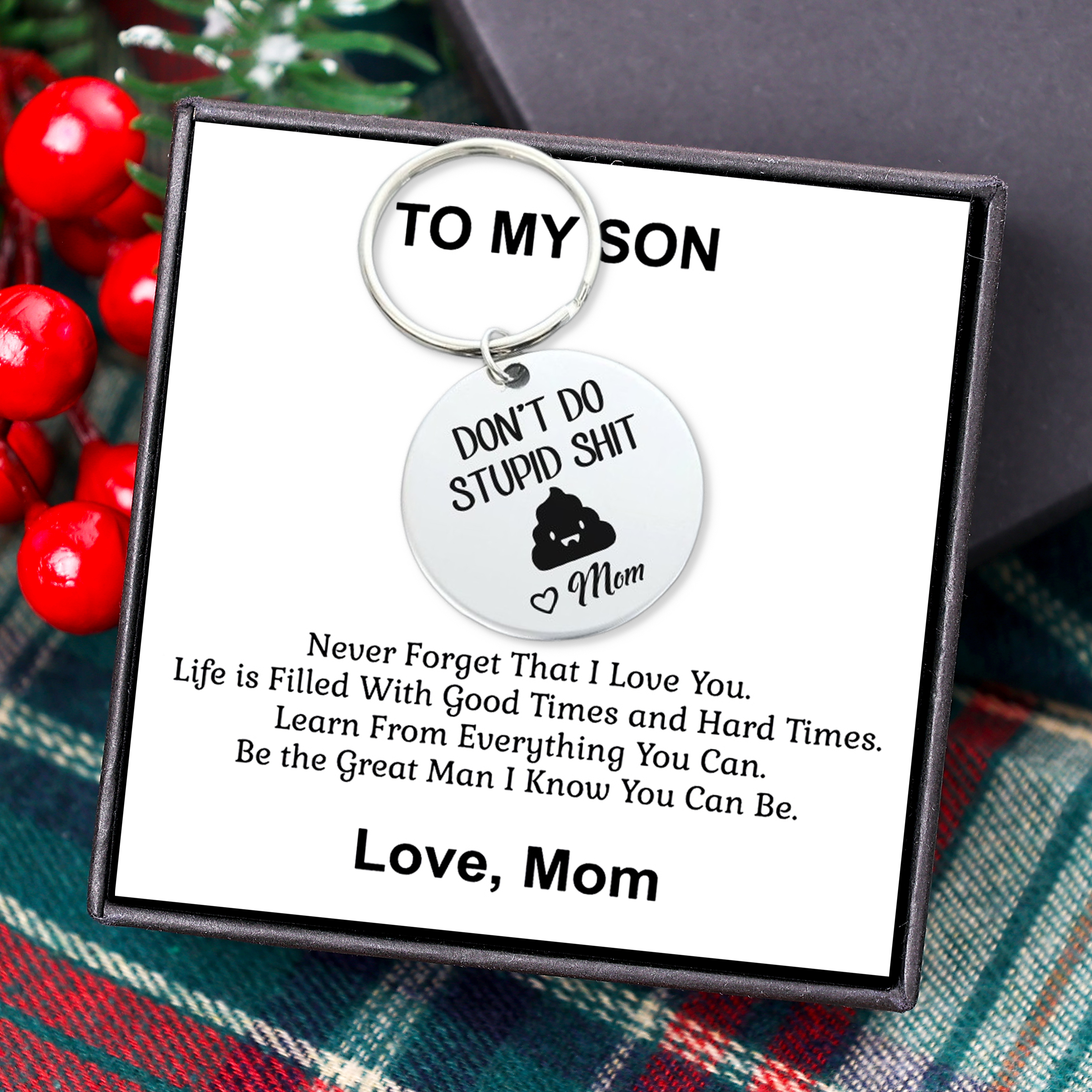 Don't Do Stupid Funny Keychain Custom Text Keyring Personalised Gift For Kids-Jessemade AU