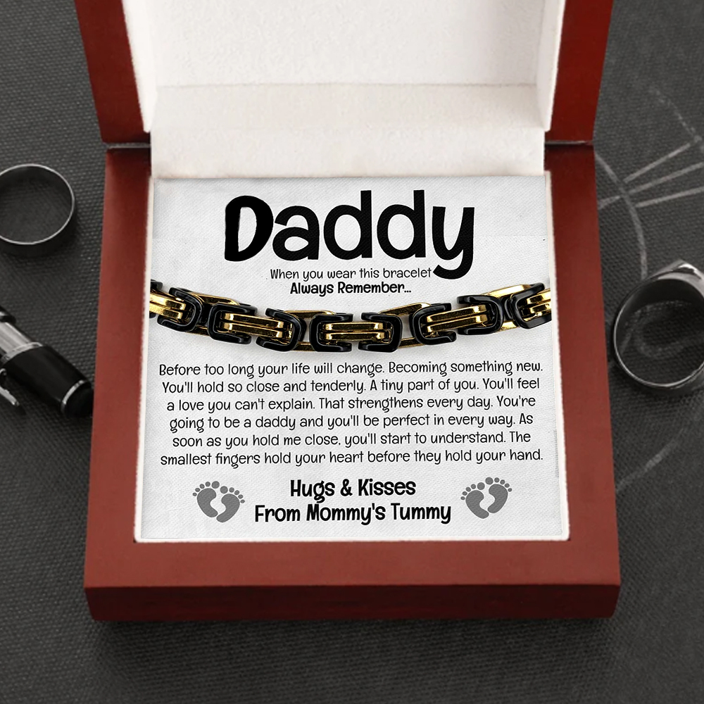 New Daddy Gifts Cuban Link Bracelet Stainless Steel Bracelet Sentimental Gifts First Father's Day-Jessemade AU