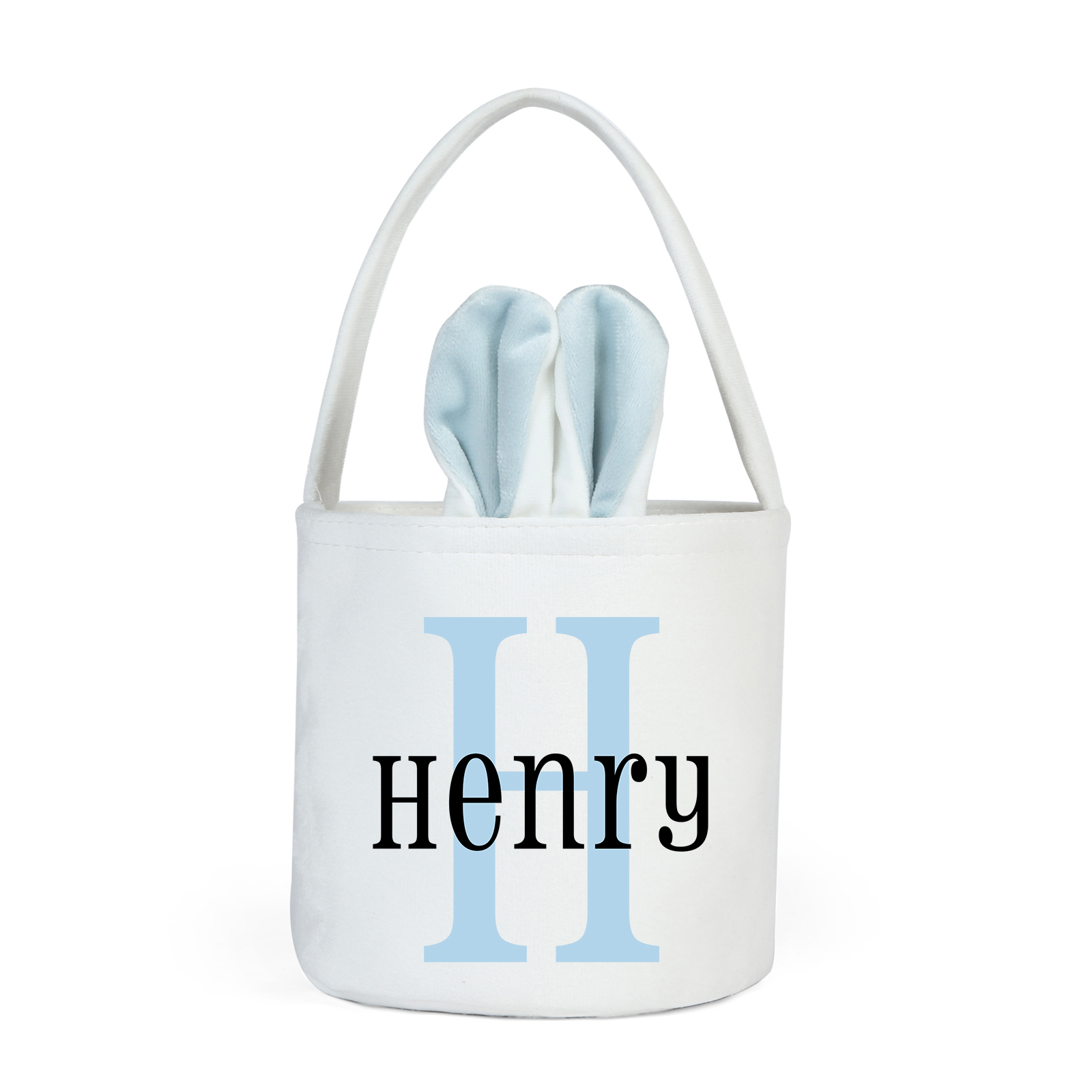Personalised Bunny Tote Bag Custom Name & Letter Bunny Basket Bucket Bag Easter Gifts-Jessemade AU
