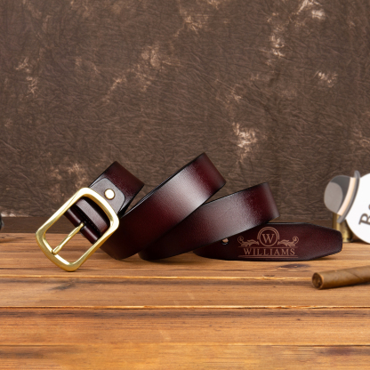 Customised Genuine Leather Belt Engraved Names Men's Belt for Him-Jessemade AU