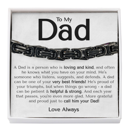 To My Dad Love Always Cuban Link Bracelet Stainless Steel Bracelet Father's Day Gifts-Jessemade AU