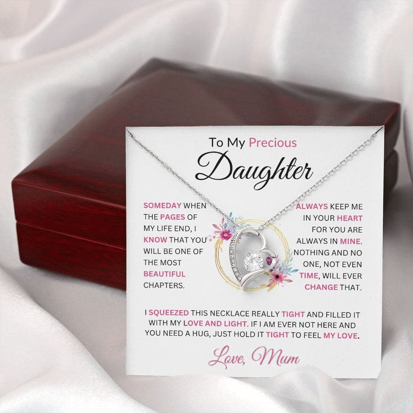 To My Daughter Heart Necklace Mum to Daughter Necklace Birthday Gift for Her - Always Keep Me In Your Heart For You Are Always In Mine-Jessemade AU
