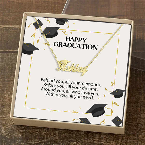 Class of 2024 Graduation Name Necklace Personalised Name Necklace