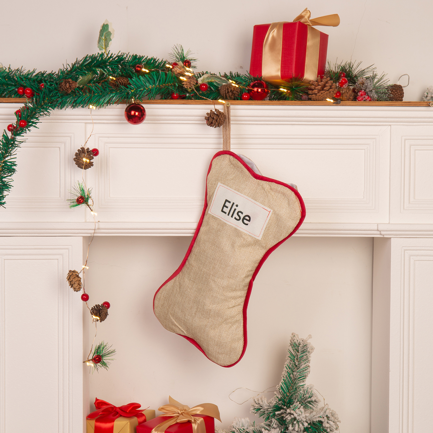Custom 1 Name Christmas Stockings Ornaments Personalised Christmas Gifts for Family Friends-Jessemade AU