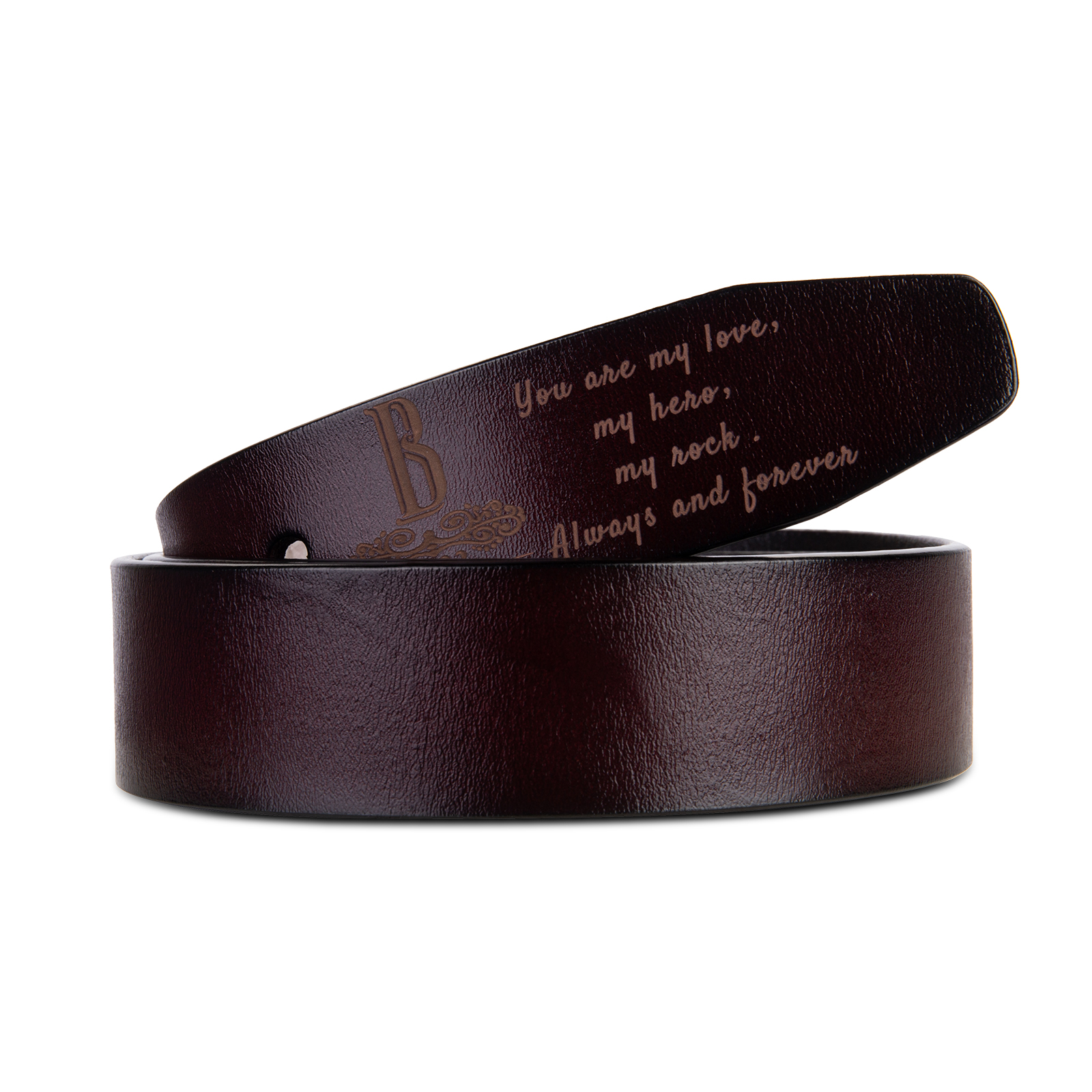 Personalised Genuine Leather Belt Engraved Names Men's Belt for Him-Jessemade AU