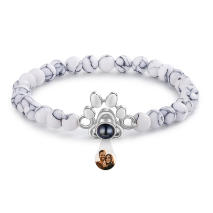 Personalised Dog Paw Projection Bracelet Customised Photo Bracelet Creative Gift for Her-Jessemade AU