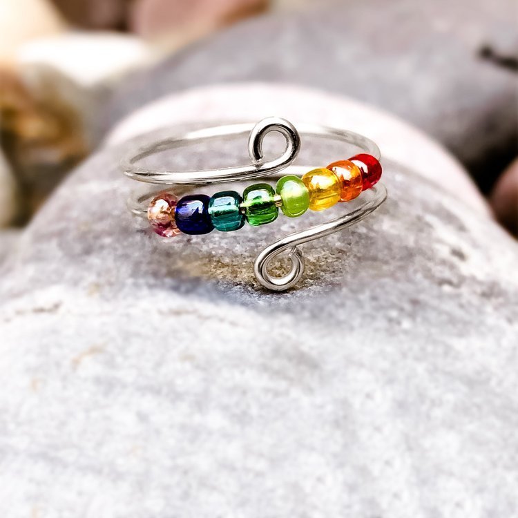 To My Daughter - Your anxiety is lying to you Layer Coloured Beads Fidget Ring Gifts For Daughter-Jessemade AU