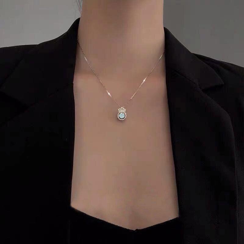Crown Birthstone Dance Necklace Gifts For Her-Jessemade AU