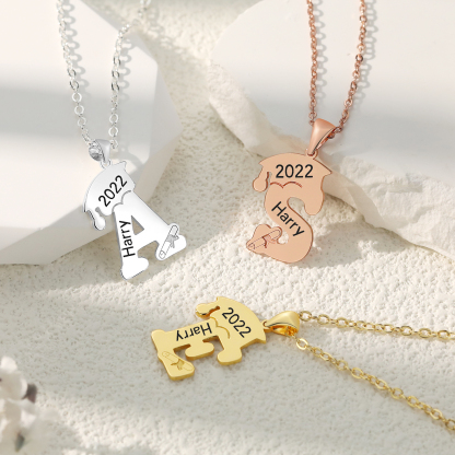 Personalised Letter Necklace with Bachelor Cap & Diploma-Jessemade AU