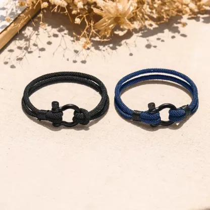 Love Knot Bracelet Nautical Bracelet "hold this close to feel my love" for Daughter and Son-Jessemade AU