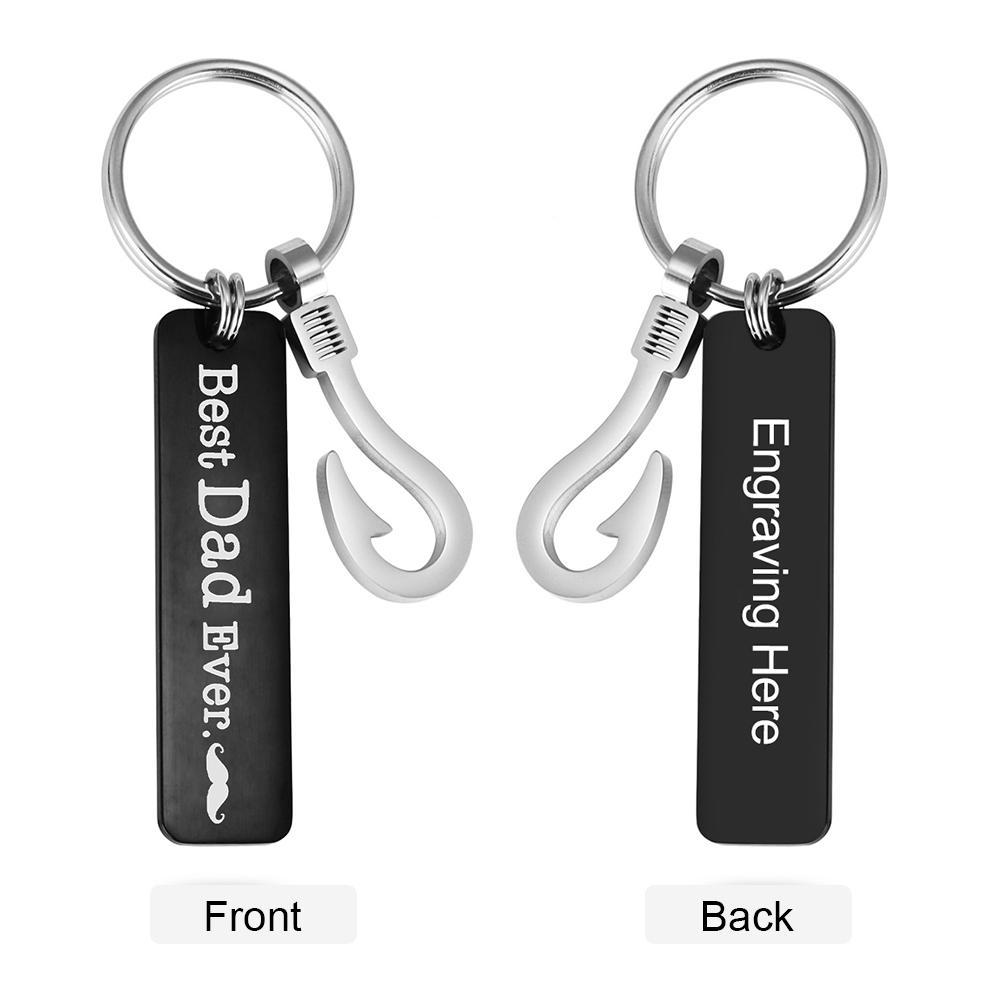 Best Dad Ever, Personalised Bar Keychain Gifts For Dad-Jessemade AU