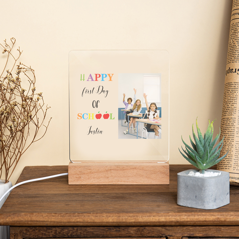 Happy First Day Of School-Personalised Photo Night Light-Jessemade AU
