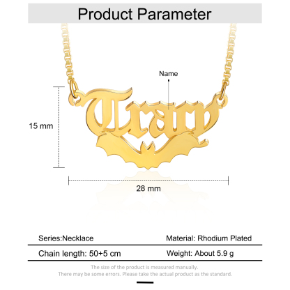 Personalised Halloween Necklace Custom 1 Name Necklace Gift For Women-Jessemade AU