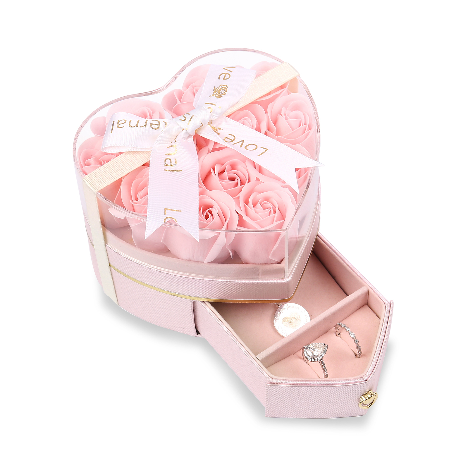 Rose Exquisite Jewelry Box Storage Box Valentine's Day Gift Packaging Box-Jessemade AU