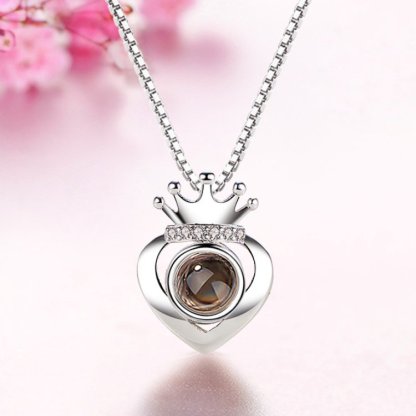 Personalised 100 Languages Projection Necklace Engraved  " I LOVE YOU"  Gifts For Her-Jessemade AU