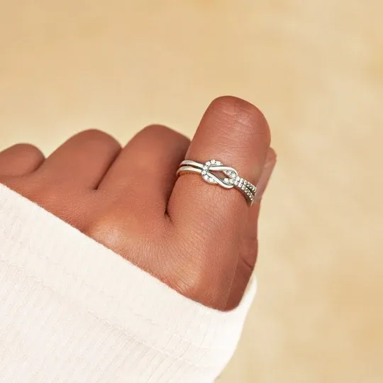 For Love-S925 Infinity Love Knot Promise Ring "a knot that is not quite yet"-Jessemade AU