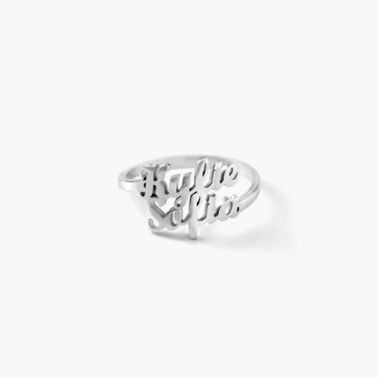Personalised Name Ring Custom Rings with 2 Names Gifts for Mother Ring-Jessemade AU