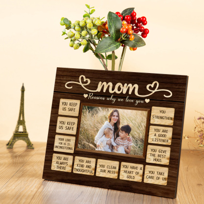 Personalised Photo Wooden Plaque Home Decoration Gifts for Mom/Mum - Reasons Why We Love You-Jessemade AU