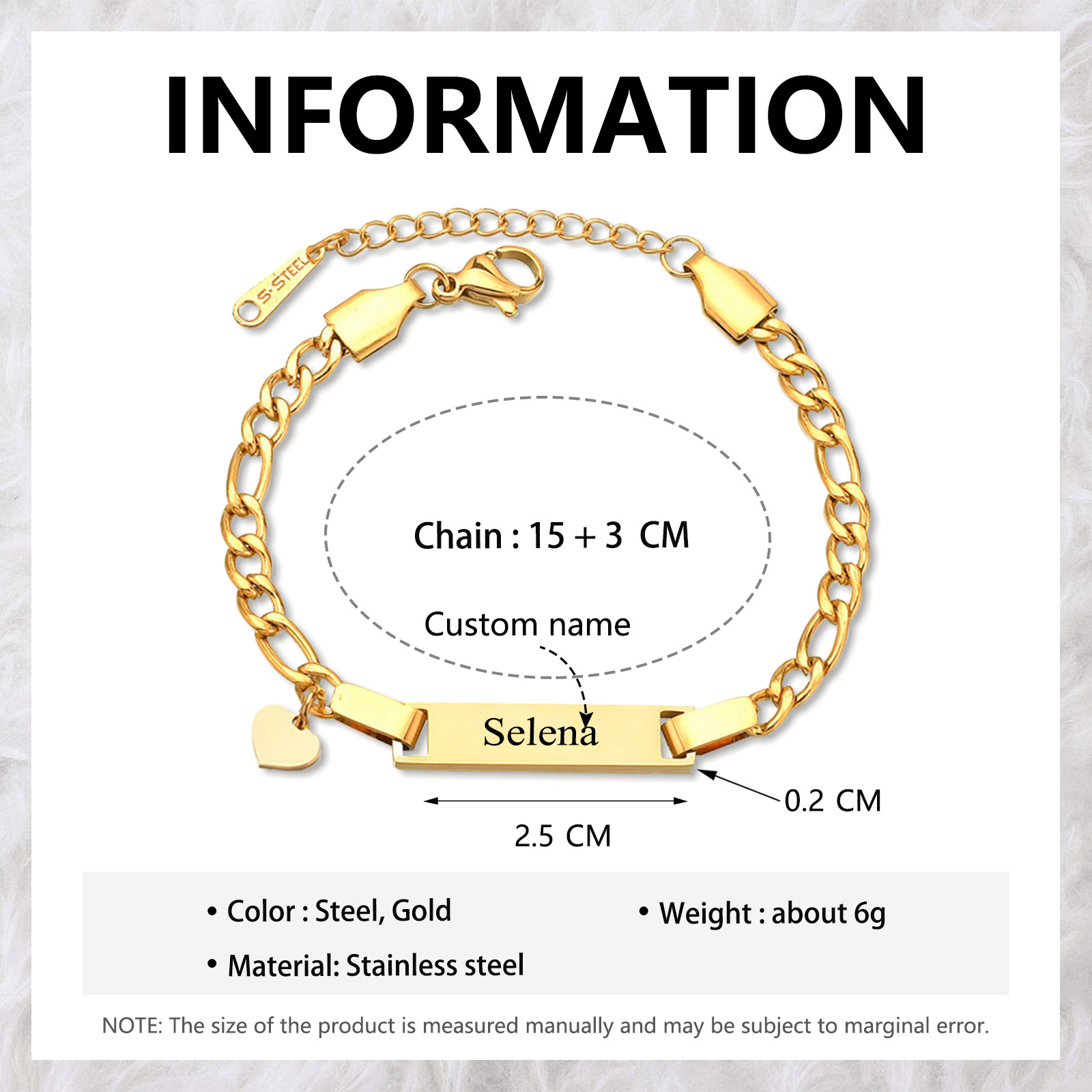 Custom Name Bracelet Personalised Love Bracelet Cuban Chain Bracelet Love Gifts-Jessemade AU