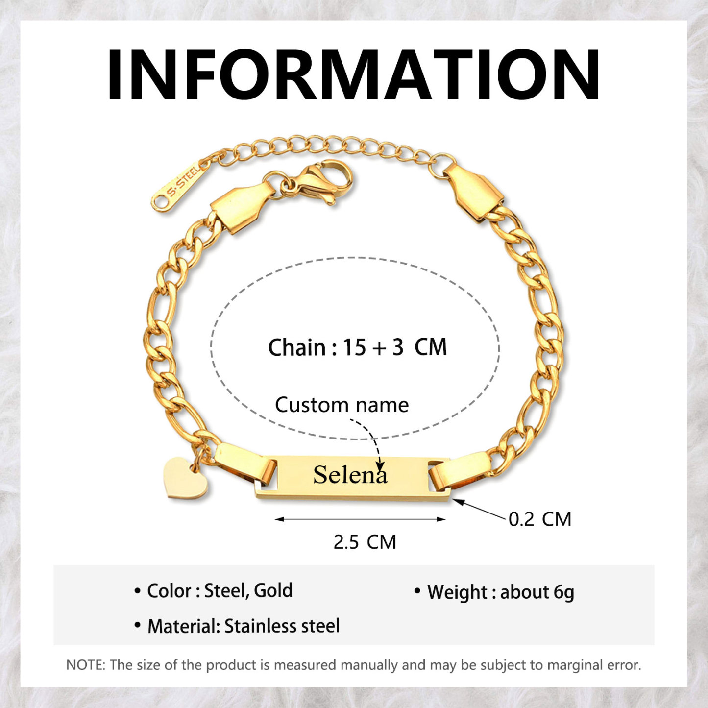 Custom Name Bracelet Personalised Love Bracelet Cuban Chain Bracelet Love Gifts-Jessemade AU