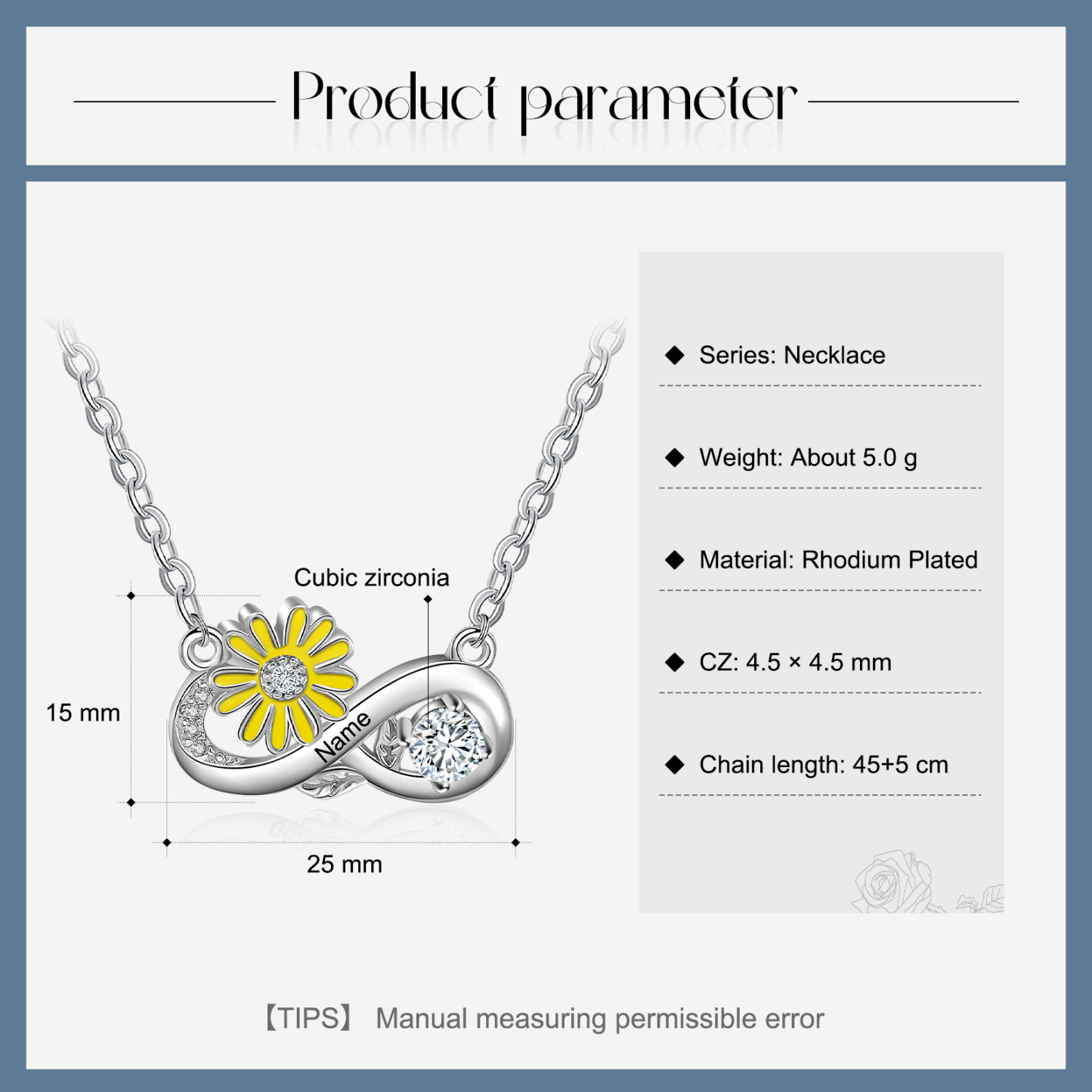 Personalised April Birthflower Necklace With Birthstone Gift For Women-Jessemade AU