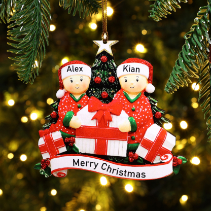 Personalised Christmas Tree Ornament Custom 2 Family Members Names Ornament-Jessemade AU
