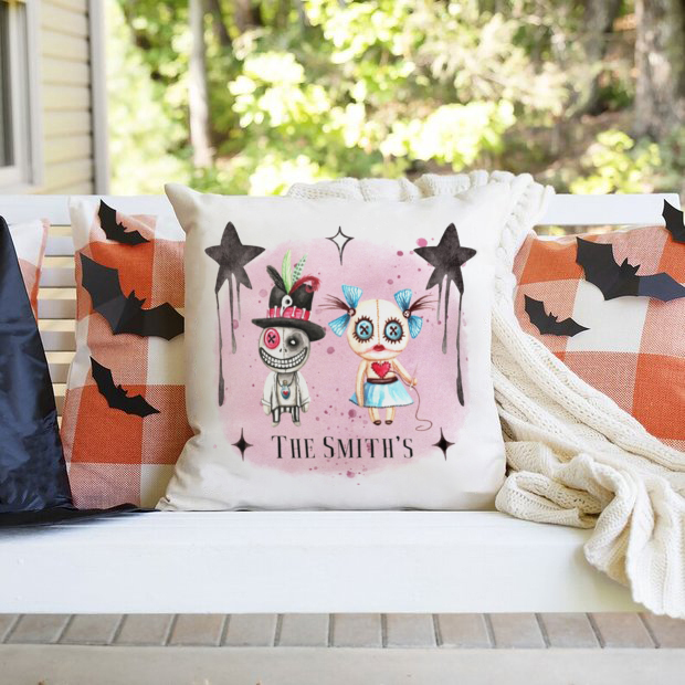 Halloween Gifts Pillowcase Personalised Name Skull Pillow Cover for Kids-Jessemade AU