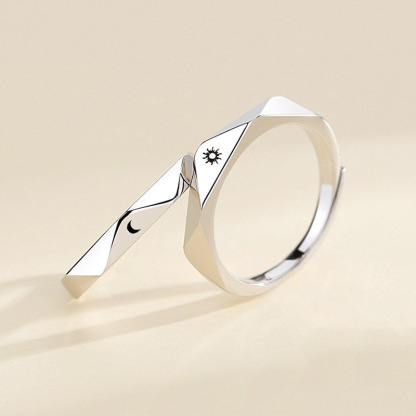 Couple Matching Ring Love Style Sun And Moon Rings Valentines Day Gifts 2023 for Women Men-Jessemade AU