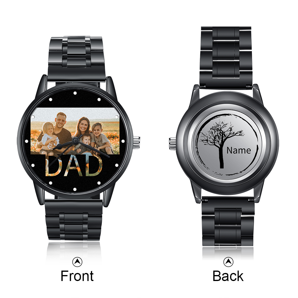 Personalised Photo Watch Custom 1 Photos Mechanical Watch Gifts for Him-Jessemade AU