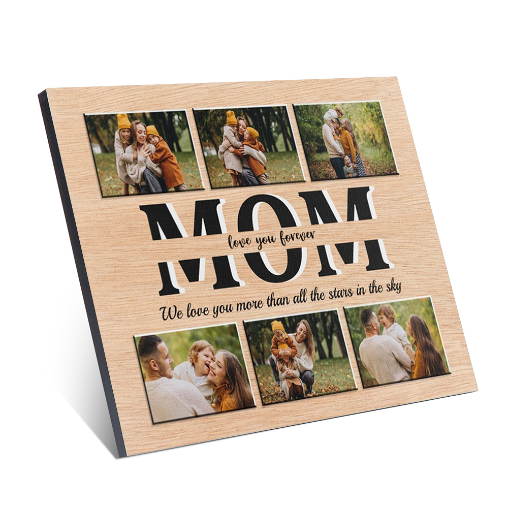 Personalised MOM Picture Board Customised Photos Keepsake Wood Signs Photo Frame Gifts For Mother-Jessemade AU