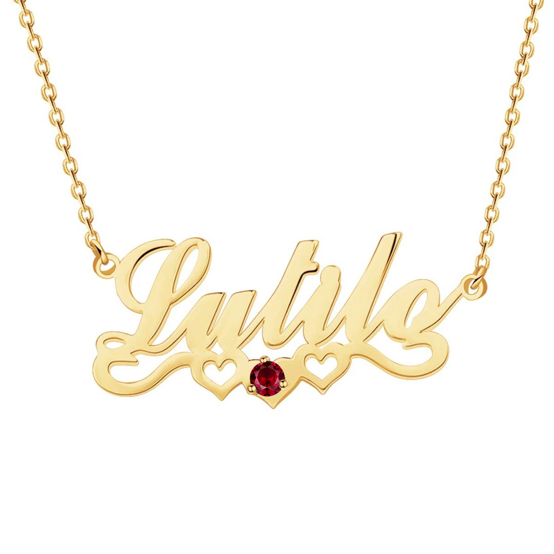 Personalised Necklace With Birthstone Custom 1 Name Necklace Gift For Women-Jessemade AU