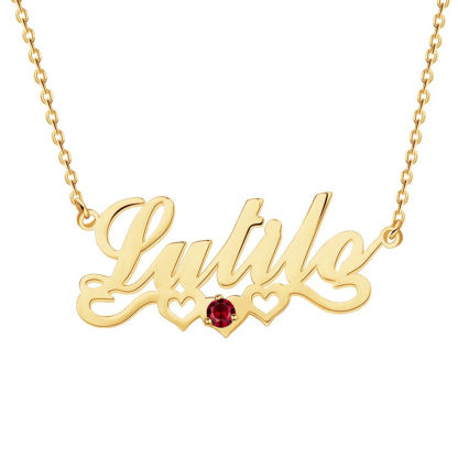 Personalised Necklace With Birthstone Custom 1 Name Necklace Gift For Women-Jessemade AU