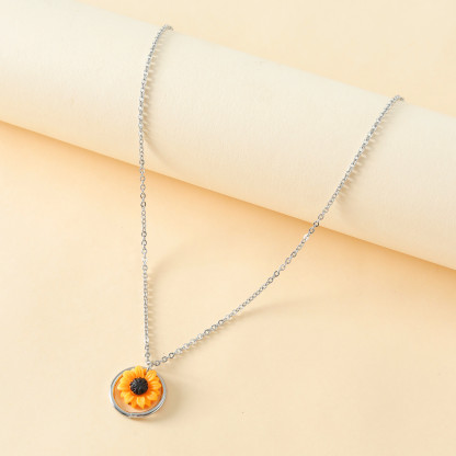 Sunflower Necklace Adjustable Best Friend Gift for Her-Jessemade AU