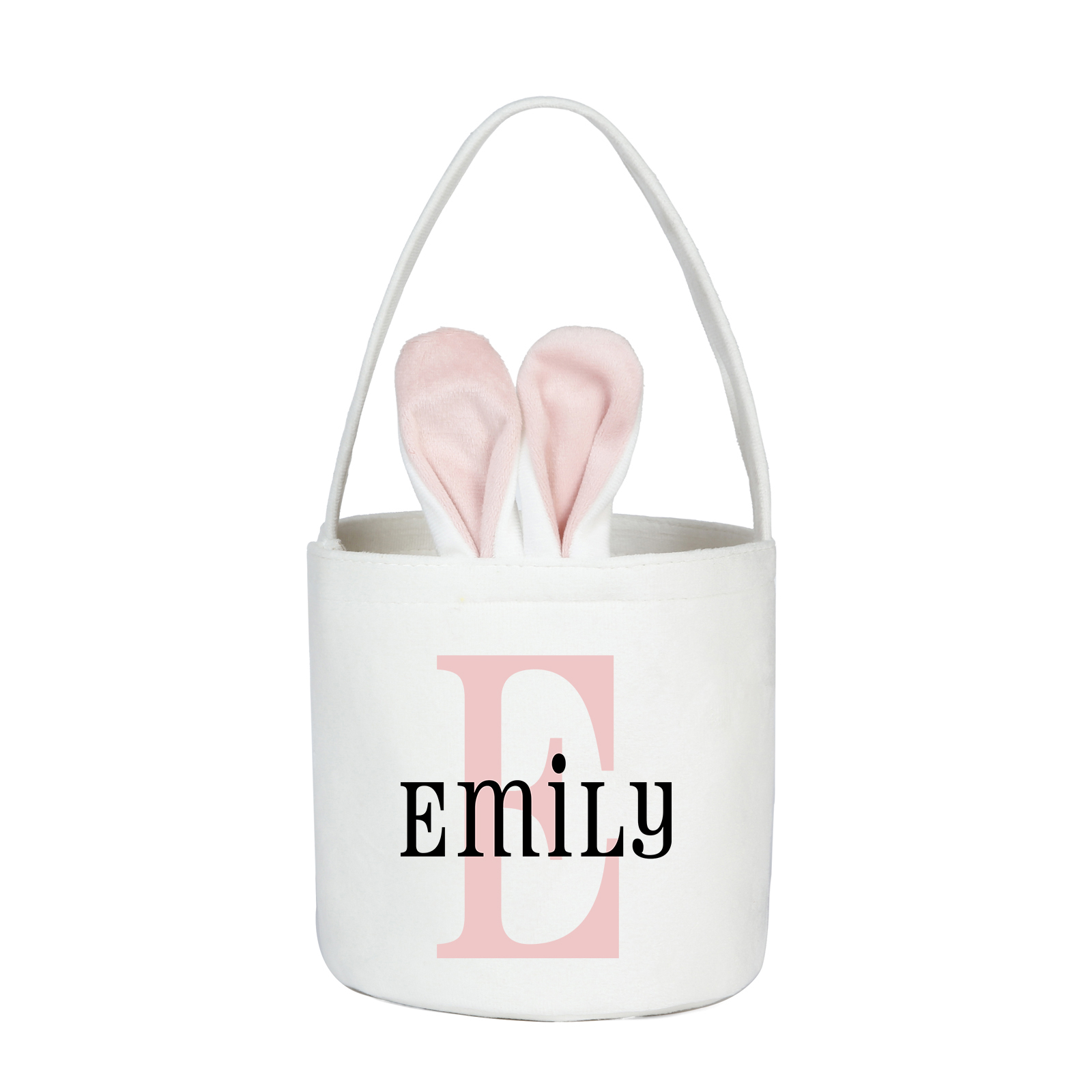 Personalised Bunny Tote Bag Custom Name & Letter Bunny Basket Bucket Bag Easter Gifts-Jessemade AU